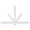 Ekena Millwork Kennewick Architectural Grade PVC Gable Bracket, 72"W x 45"H x 4"D x 4"F, 15/12 Pitch GBP072X45X0404KEN00 - alternate 3